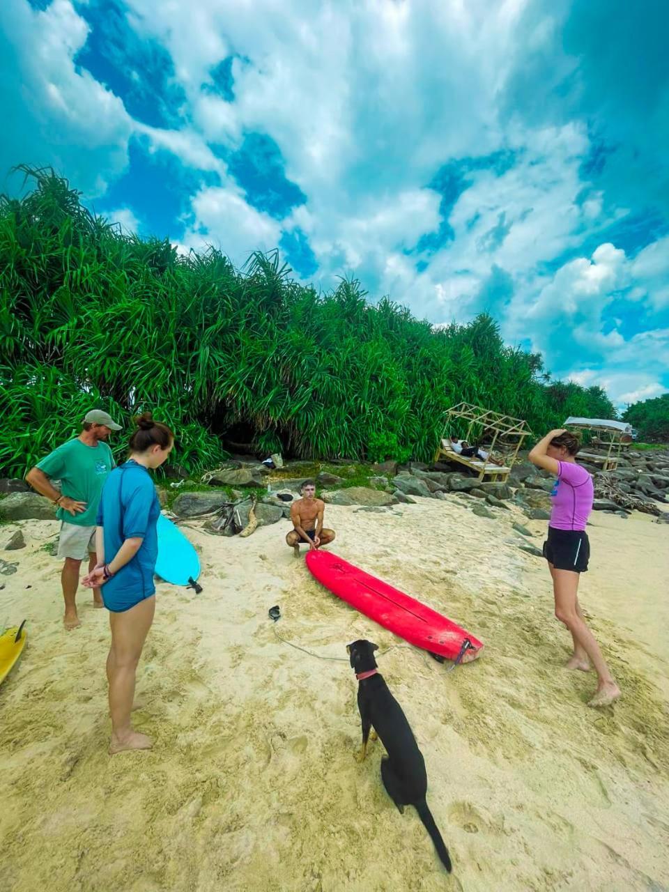 Gaia Ocean Surf Yoga Hostel Ahangama Bagian luar foto